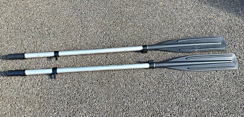 Aluminium oars with - , ribbed