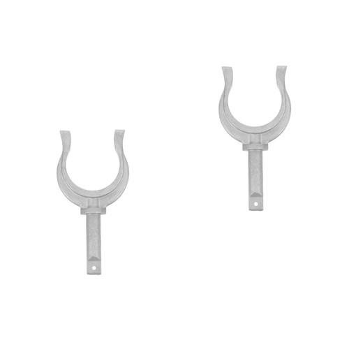 Silver aluminum oar - lock, 2pcs
