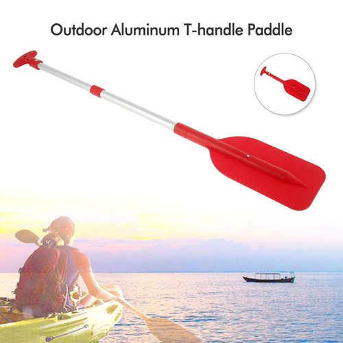 Aluminum kayak paddle - (red),